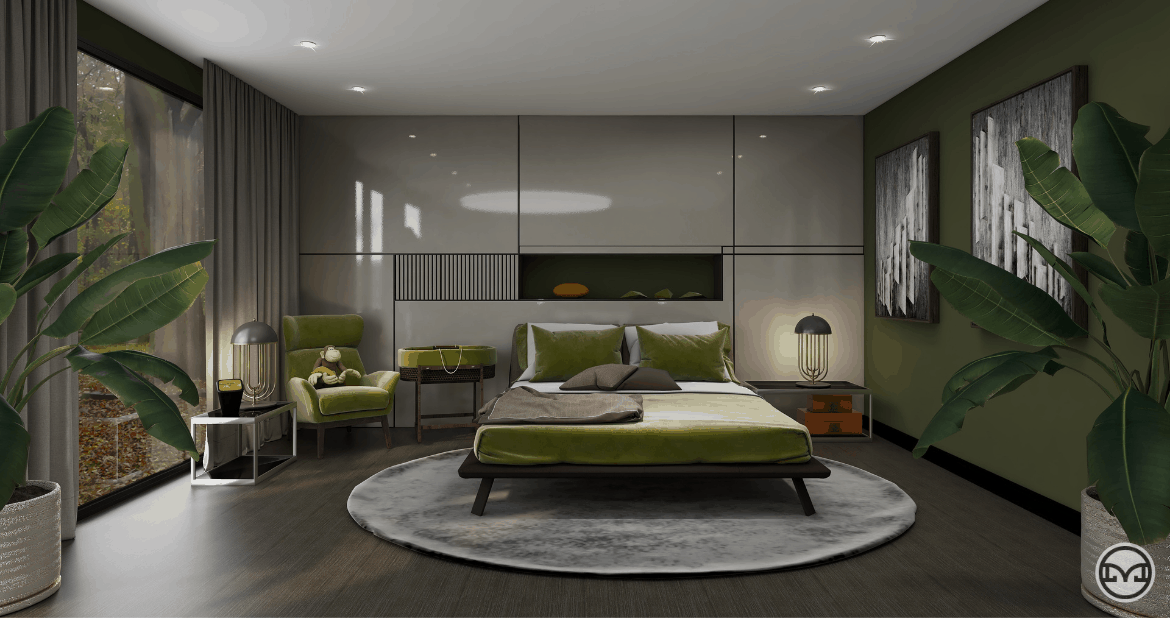 Sypialnia modern, minimalizm